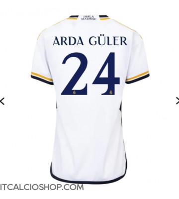 Real Madrid Arda Guler #24 Prima Maglia Femmina 2023-24 Manica Corta